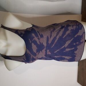 American Apparel purple tri blend collection tie dye tank top